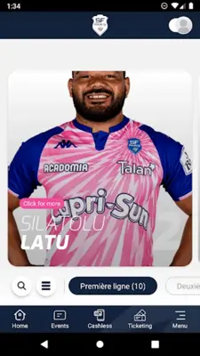 Stade Français Paris android App screenshot 10