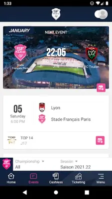 Stade Français Paris android App screenshot 13