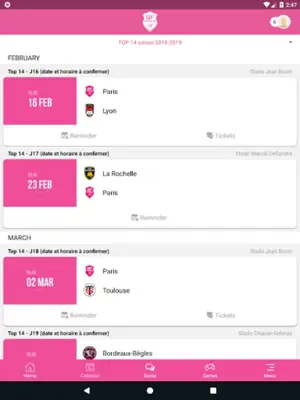 Stade Français Paris android App screenshot 3