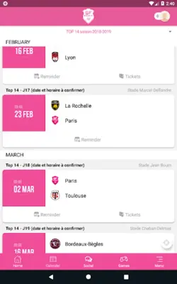 Stade Français Paris android App screenshot 8